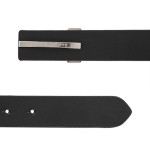 Men Black Solid Leather Belt